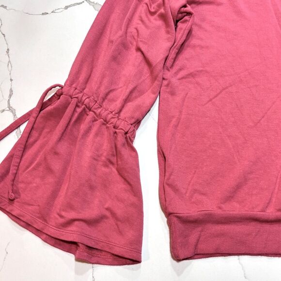 Express One Eleven | Women’s Pink Coral Butterfly Tie Raglan Sleeves Swe… - Picture 12 of 14